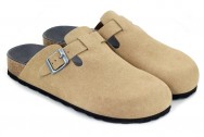 Vegetarian Shoes Moab Slipper Fake Suede - Sand