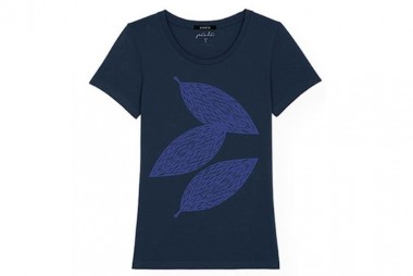 Päälä T-shirt Leafy - French Navy